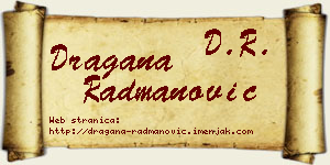Dragana Radmanović vizit kartica